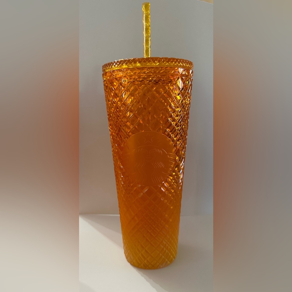 Orange ombré jeweled Starbucks cup 2022 release